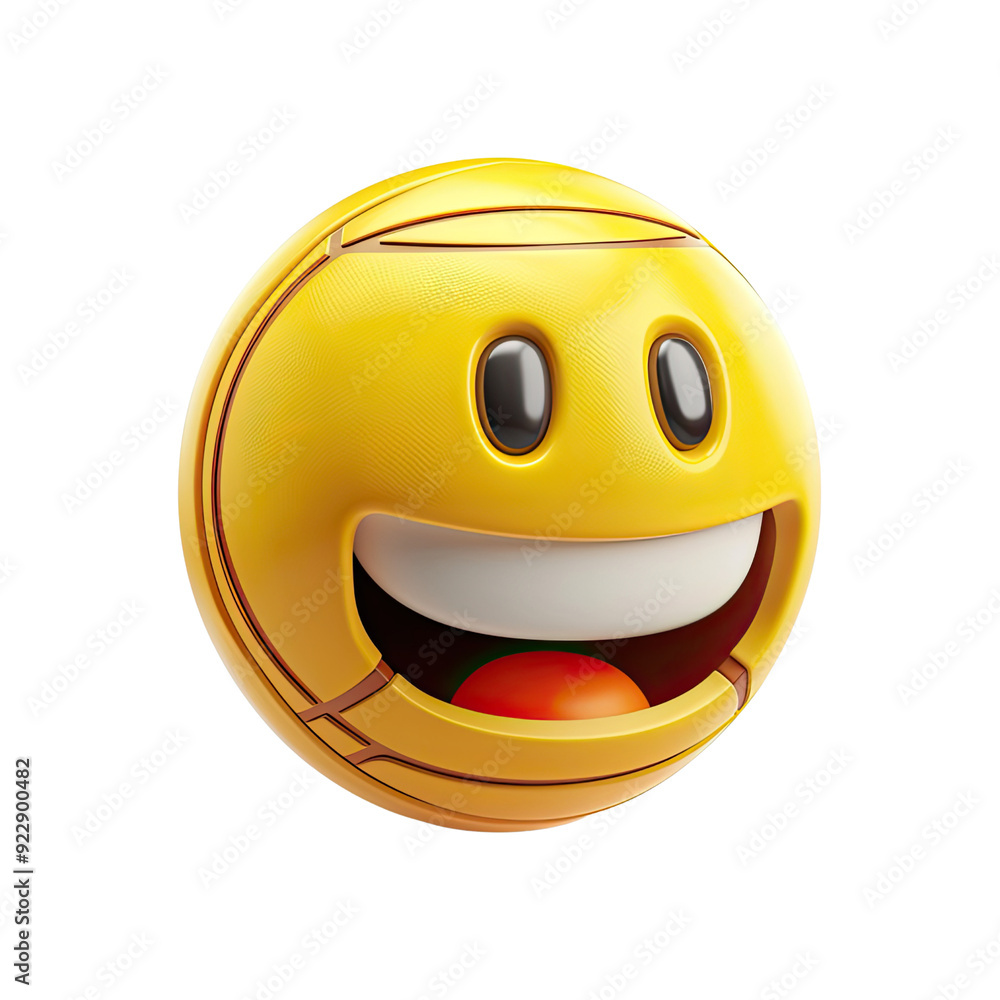 Fototapeta premium Smile Emoji illustration isolated No Background, Generative AI