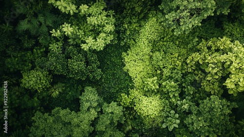 Aerial View of Lush Forest Canopy: A breathtaking aerial view captures the verdant tapestry of a forest canopy, showcasing the intricate beauty and vibrant life that thrives within. The image evokes a