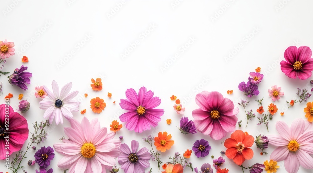 Obraz premium This vibrant collection showcases a stunning variety of colorful flowers, inspiring designs and spring projects, enhancing artistic endeavors with charm and appeal for any setting