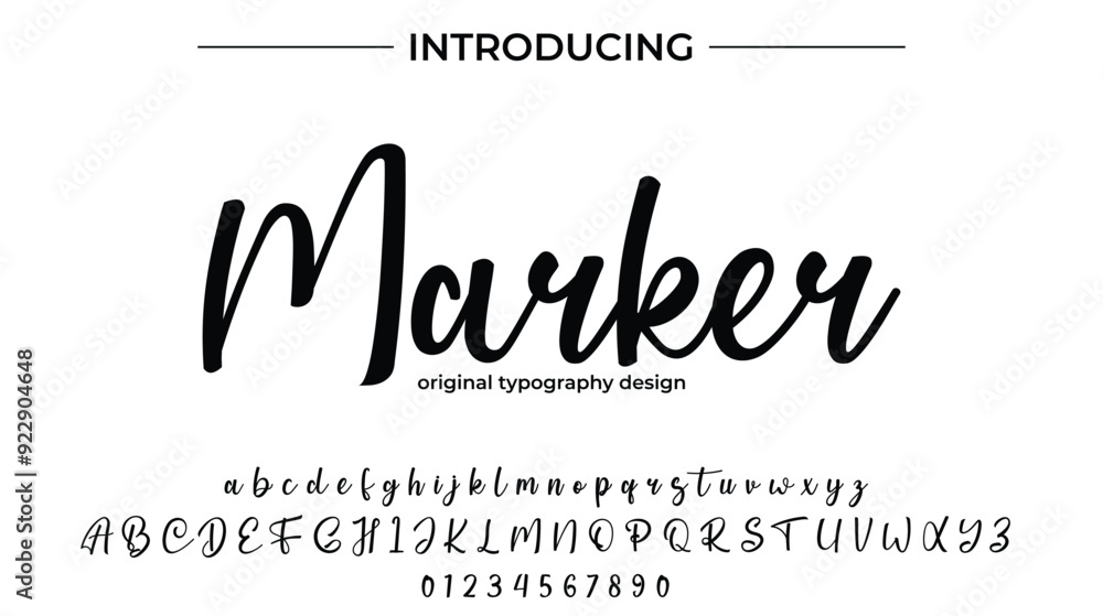 Marker Font Stylish brush painted an uppercase vector letters, alphabet, typeface Marker Font Stylish brush painted an uppercase vector letters, alphabet, typeface