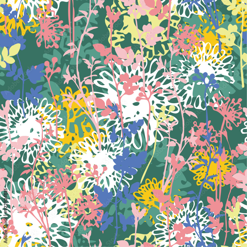 a colorful background with flowers pattern a colorful background with flowers pattern