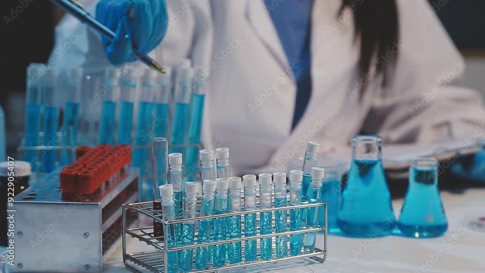 chemist,scientist hand dropping chemical liquid into test tube, science research and development concept chemist,scientist hand dropping chemical liquid into test tube, science research and development concept