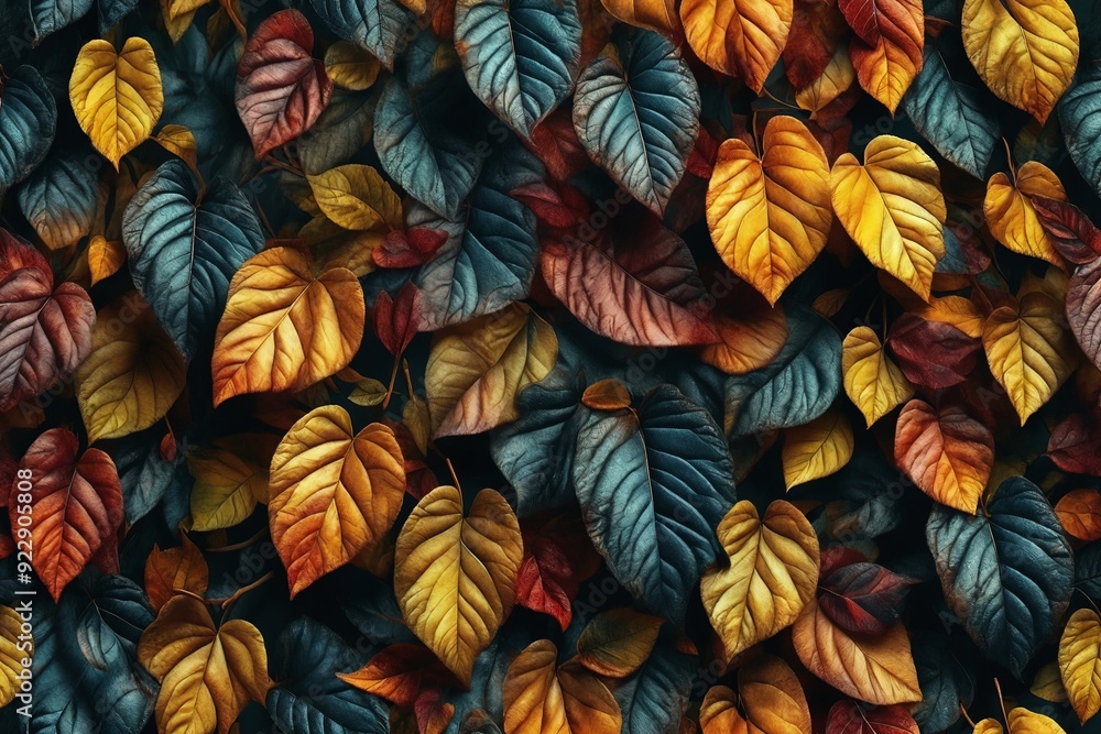 Multicolored Leaves Background Multicolored Leaves Background