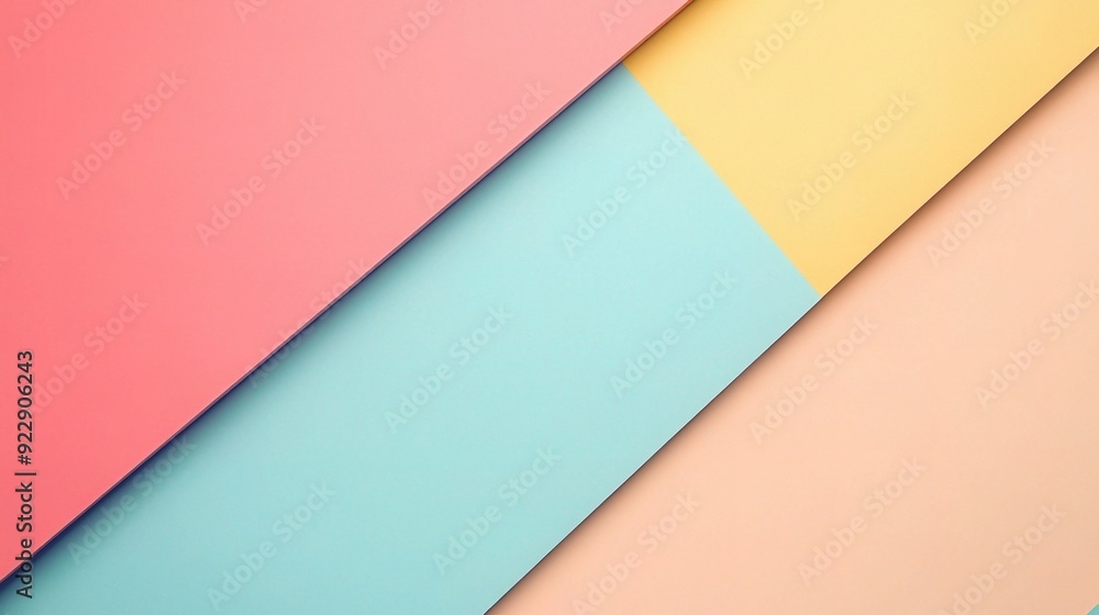 Pastel Geometry: A minimalist flat lay of overlapping paper in soft pink, blue, and yellow hues, offering a clean and modern backdrop. Pastel Geometry: A minimalist flat lay of overlapping paper in soft pink, blue, and yellow hues, offering a clean and modern backdrop.