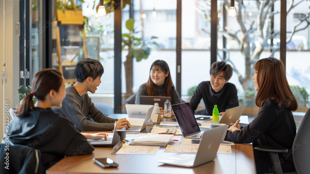 若手日本人のビジネスミーティング 若手日本人のビジネスミーティング