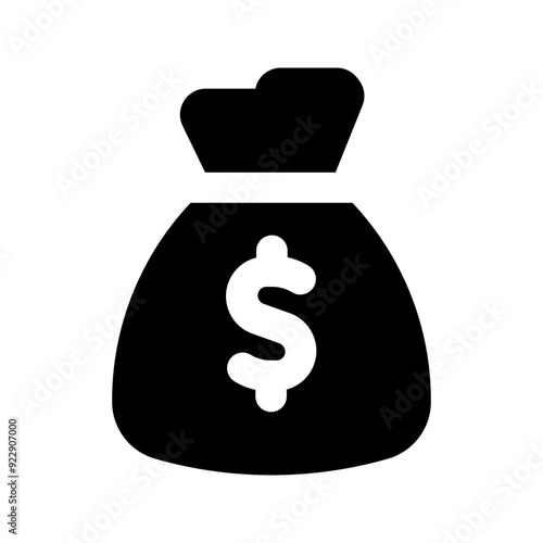 money bag glyph icon