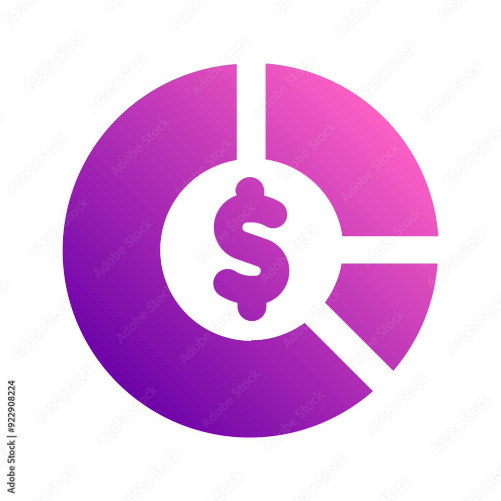 Fototapeta premium budget gradient icon