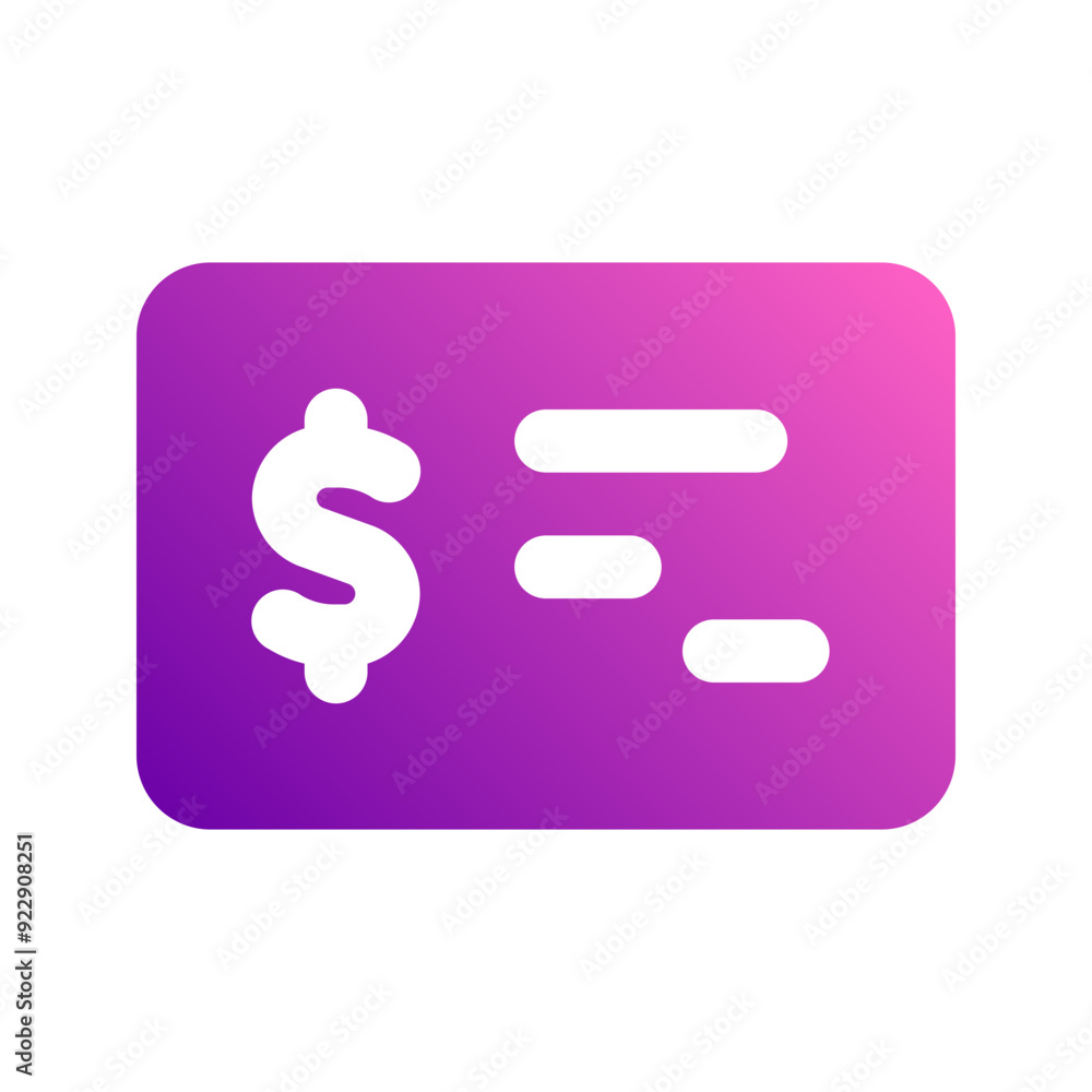 cheque gradient icon cheque gradient icon