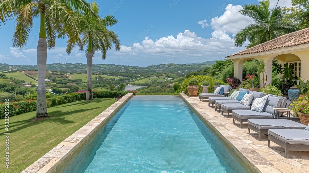 Luxurious Villa with Infinity Pool and Scenic Mountain Views, Tropical Oasis Luxurious Villa with Infinity Pool and Scenic Mountain Views, Tropical Oasis
