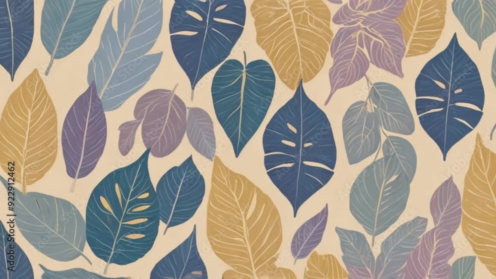 A repeating pattern of stylized leaves in pastel shades on a light background, creating a fresh, natural aesthetic, ideal for a phone wallpaper. A repeating pattern of stylized leaves in pastel shades on a light background, creating a fresh, natural aesthetic, ideal for a phone wallpaper.