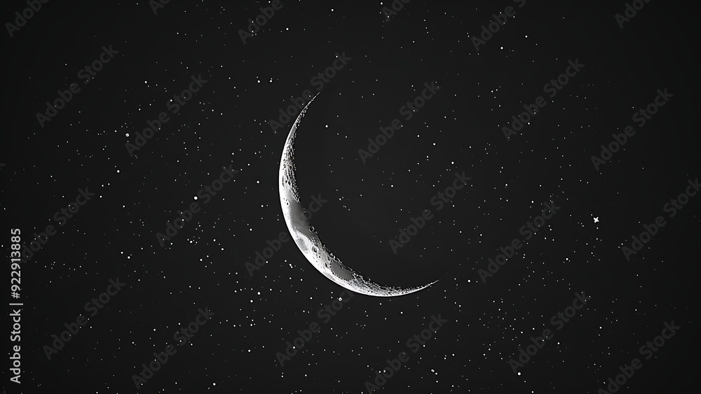 a halfmoon on night sky a halfmoon on night sky
