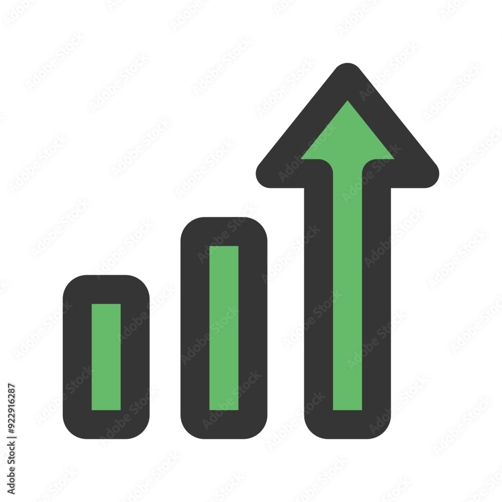 growth outline fill icon growth outline fill icon