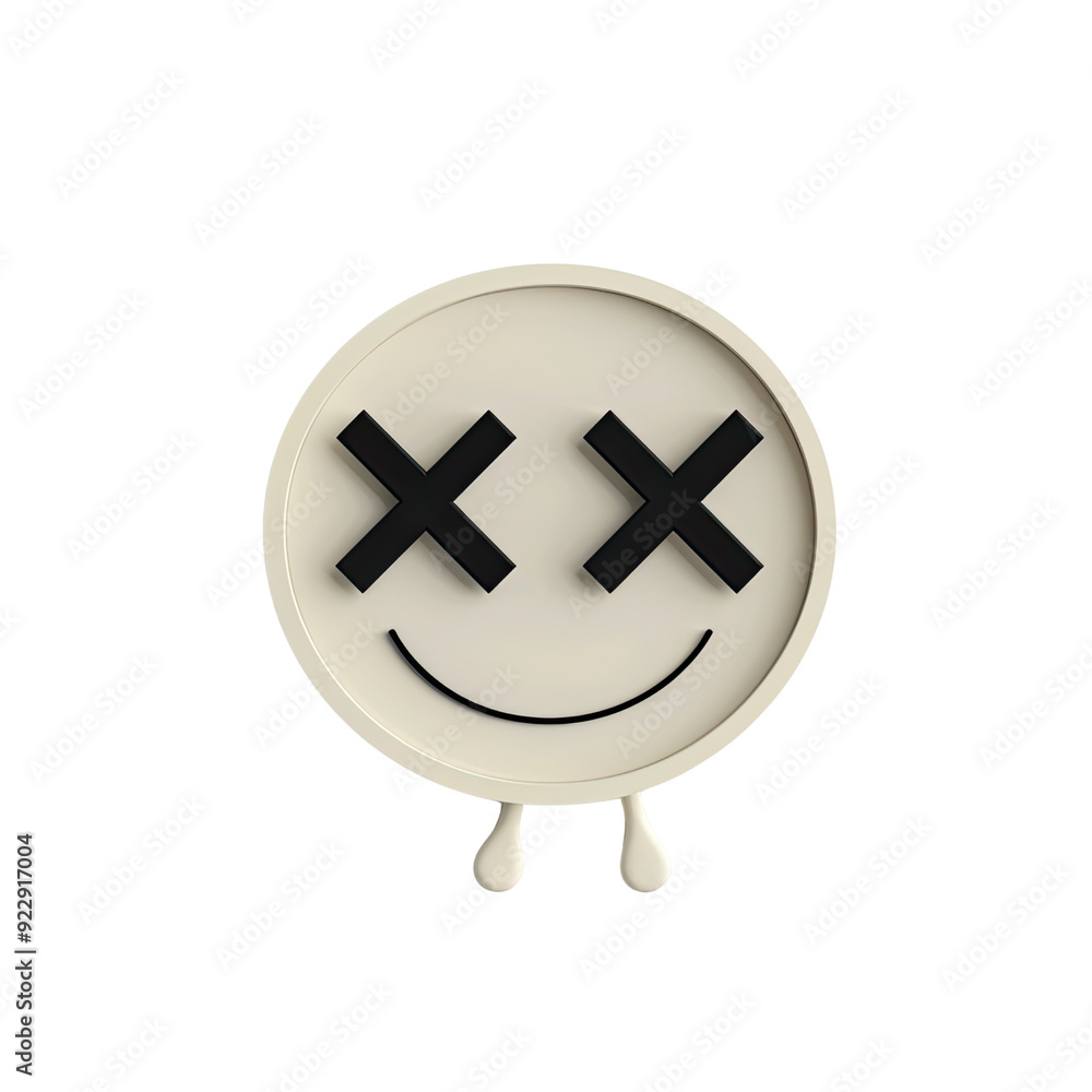 Obraz premium Smile Emoji illustration isolated No Background, Generative AI