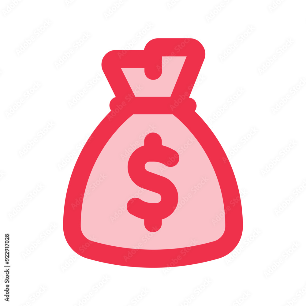 money bag outline fill icon