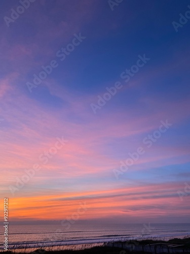 sunset over the river