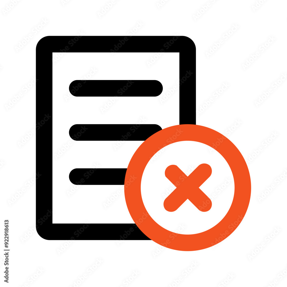 Obraz premium reject line color icon