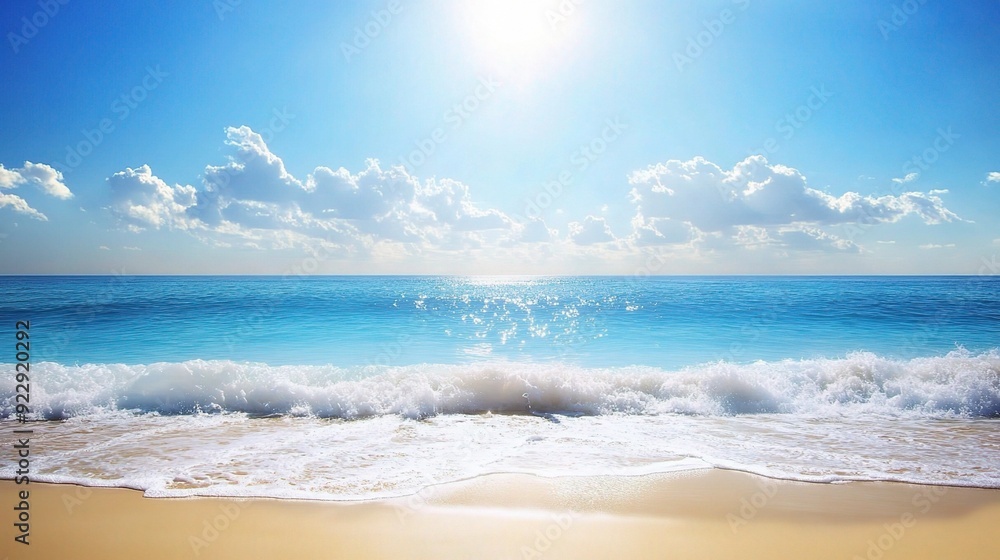 Azure Horizon: Serene Seascape with Sparkling Waves Azure Horizon: Serene Seascape with Sparkling Waves