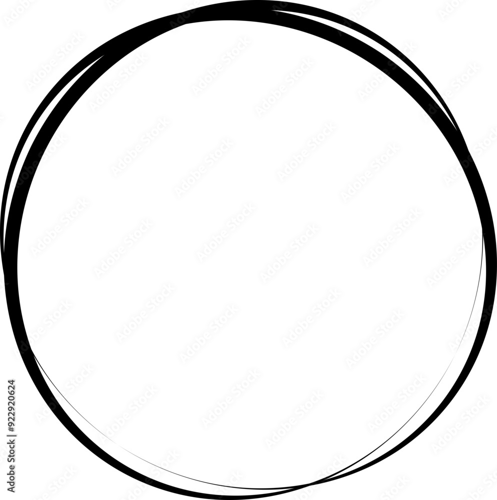 Hand drawn circle line sketch sign. Vector circular scribble doodle round circles for message note mark design element. Pencil or pen graffiti bubble or ball draft
