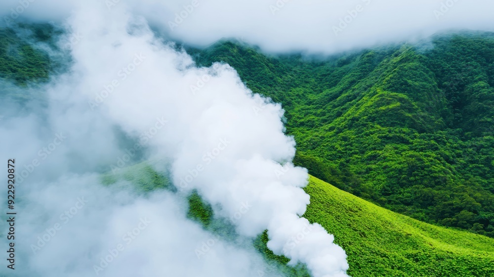 Obraz premium Misty Mountain Landscape.