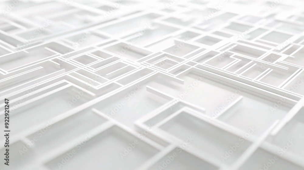 White Labyrinth: A mesmerizing 3D render of an intricate white maze, symbolizing complexity, order, and the search for solutions. White Labyrinth: A mesmerizing 3D render of an intricate white maze, symbolizing complexity, order, and the search for solutions.