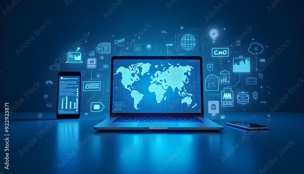 digital marketing concept digital devices growth graphic business futuristic background 24 digital marketing concept digital devices growth graphic business futuristic background 24