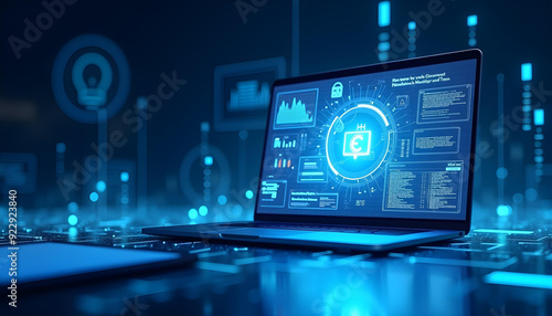 Wallpaper Mural digital marketing concept digital devices growth graphic business futuristic background 22 Torontodigital.ca