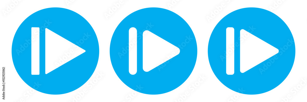 Play button icon. Start symbol vector set. Play button icon. Start symbol vector set.
