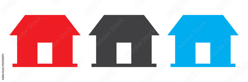 Home icon for web, apps. Real estate house symbol set. Home icon for web, apps. Real estate house symbol set.