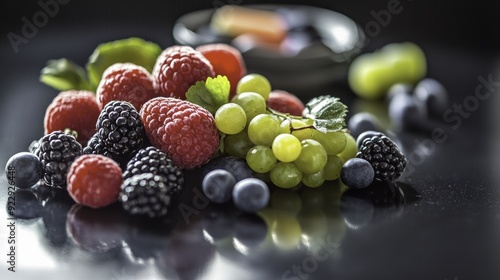 Wallpaper Mural Fresh Berries & Grapes Still Life - Macro Photography Torontodigital.ca