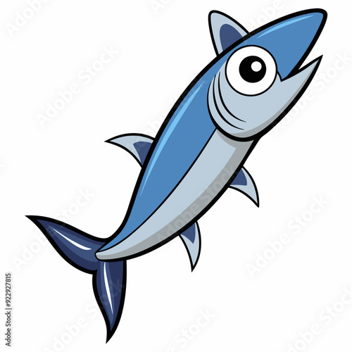 Anchovy isolated on white, Anchovy vector illustration, fish vector art, Anchovy silhouette,  fish vector icon, Anchovy cartoon line art, eps