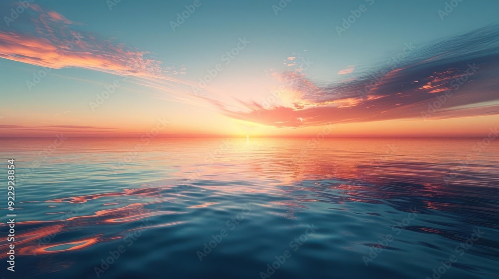Fototapeta premium An awe-inspiring sunset over the ocean,