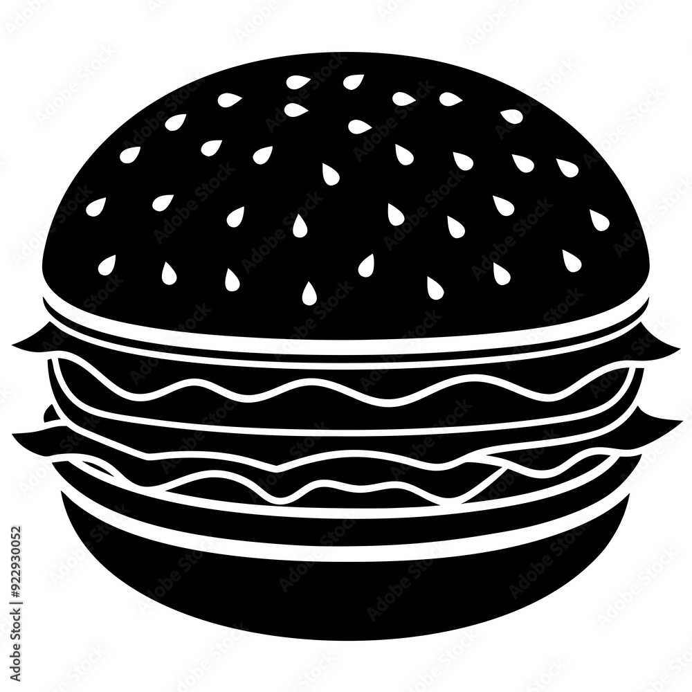 hamburger isolated on white, hamburger vector illustration, food vector art, hamburger silhouette, burger vector icon, burger cartoon line art, eps hamburger isolated on white, hamburger vector illustration, food vector art, hamburger silhouette, burger vector icon, burger cartoon line art, eps