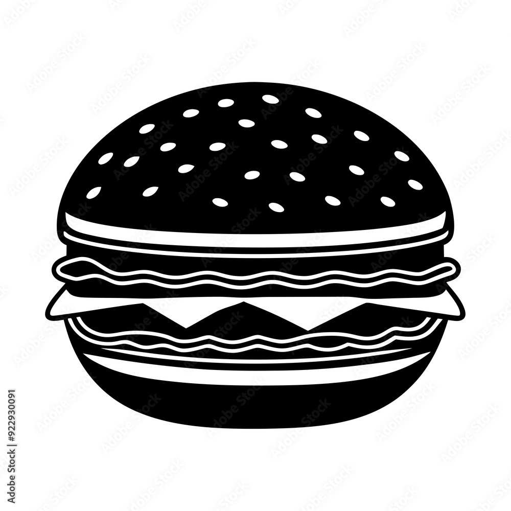 hamburger isolated on white, hamburger vector illustration, food vector art, hamburger silhouette, burger vector icon, burger cartoon line art, eps hamburger isolated on white, hamburger vector illustration, food vector art, hamburger silhouette, burger vector icon, burger cartoon line art, eps