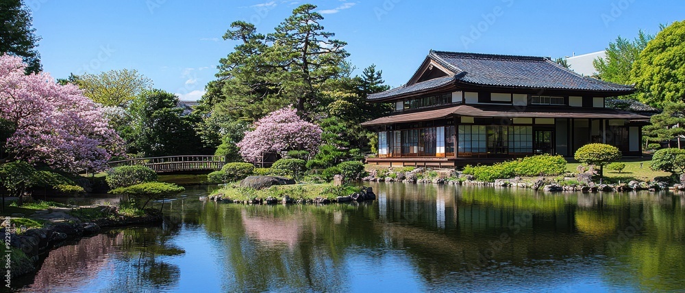 japanese temple in spring japanese temple in spring