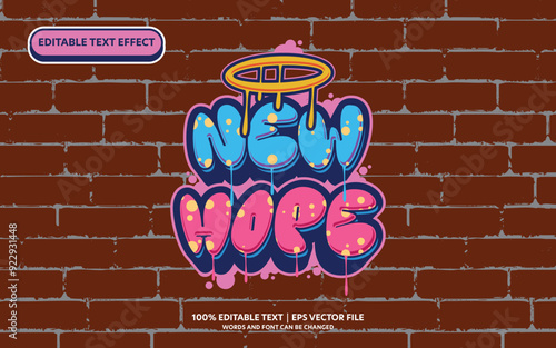graffiti vector editable text effect