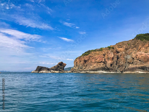 Nghe Cape (Mui Nghe), the easternmost rock of Son Tra peninsula, looks from afar like a Nghe (a sacred animal of East Asian people, both dog and lion) lying on the sea facing the mainland.