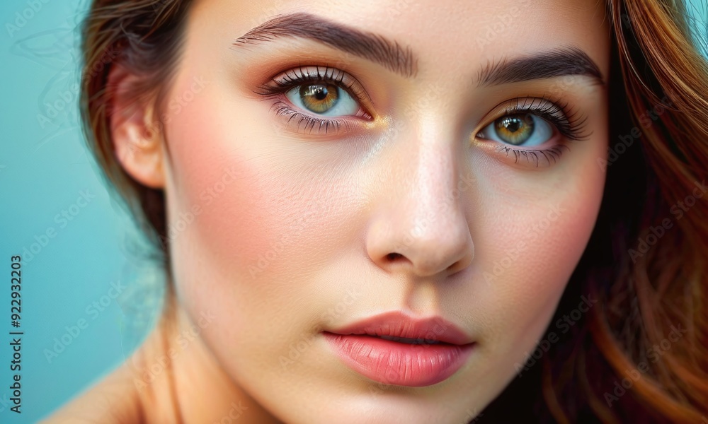 Woman with youthful skin, soft focus, and gentle lighting Woman with youthful skin, soft focus, and gentle lighting