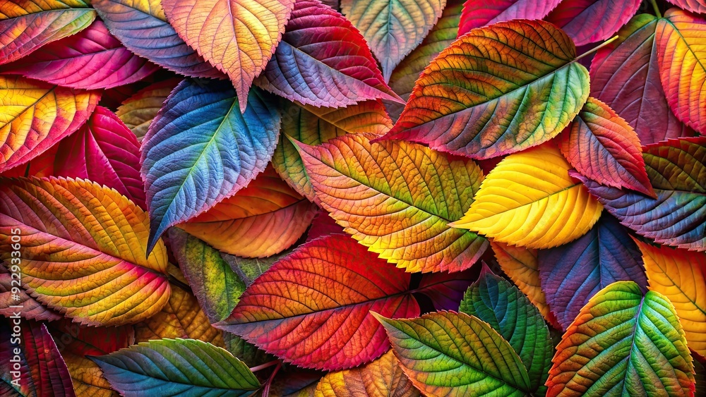 Close up of vibrant, colorful leaves creating a beautiful background, fall, autumn, foliage, nature, natural, texture Close up of vibrant, colorful leaves creating a beautiful background, fall, autumn, foliage, nature, natural, texture
