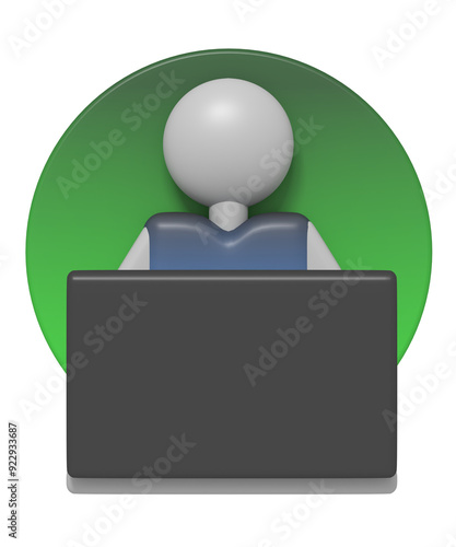 Man working with laptop