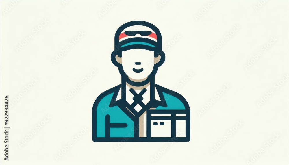 Obraz premium parcel man vector art
