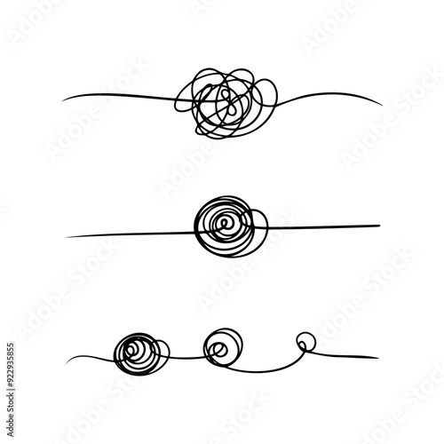 Adobe Illustrator Artwork, hand drawn tangled scribble sketch. Abstract doodle with line art.