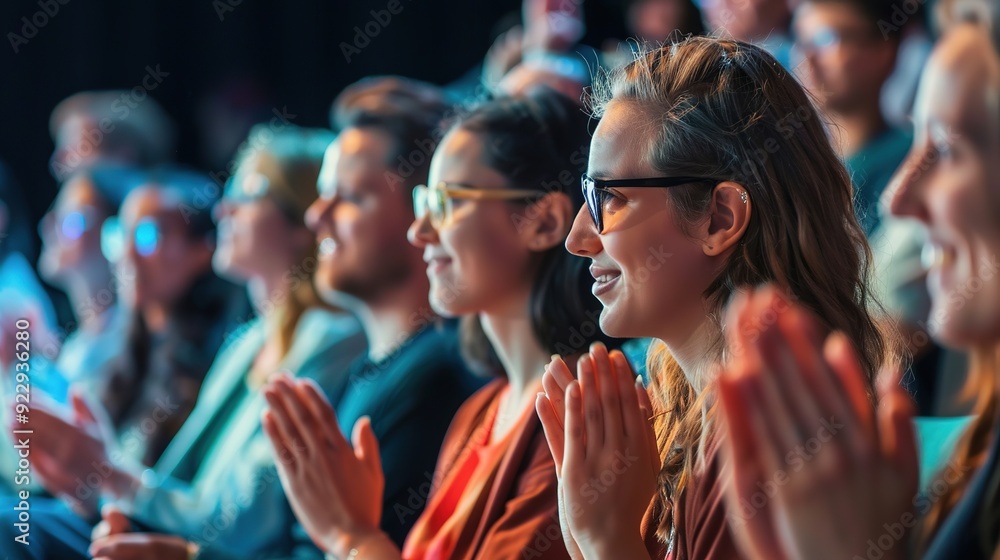 Audience Applaud Clapping Happiness Appreciation Training Concept Audience Applaud Clapping Happiness Appreciation Training Concept