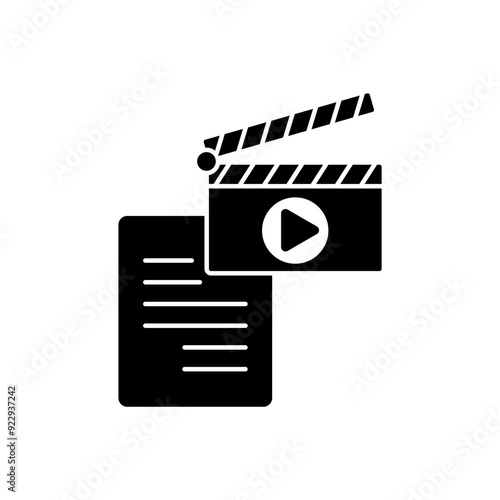 screenplay concept line icon. Simple element illustration.screenplay concept outline symbol design.