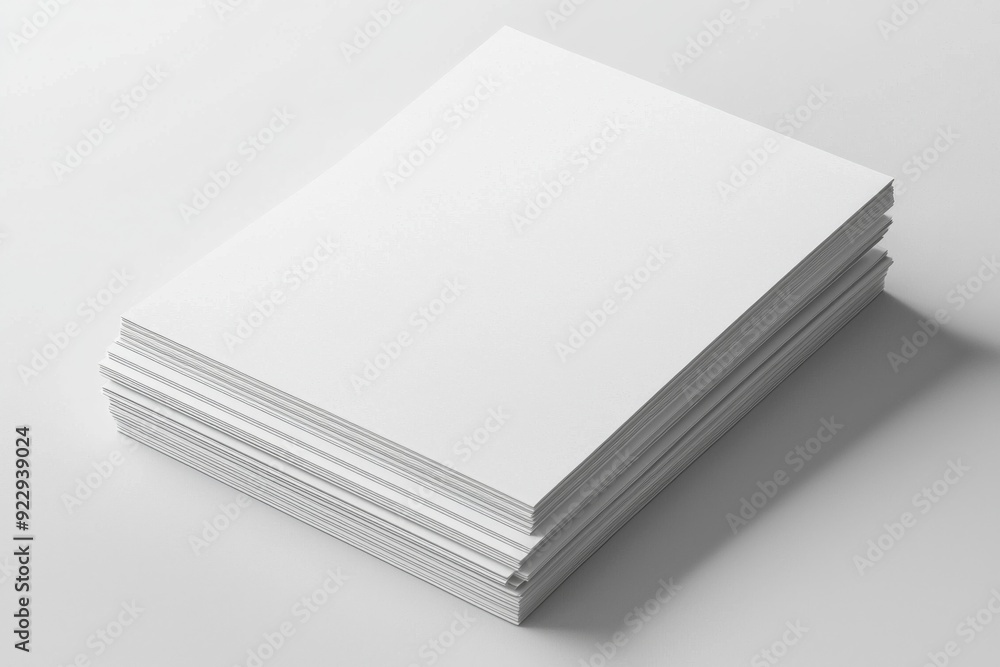 Blank A4 Paper Mockup on Isolated Background created with Generative AI