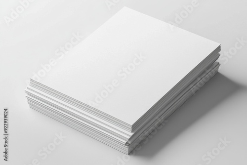 Obraz na płótnie Blank A4 Paper Mockup on Isolated Background created with Generative AI w salonie