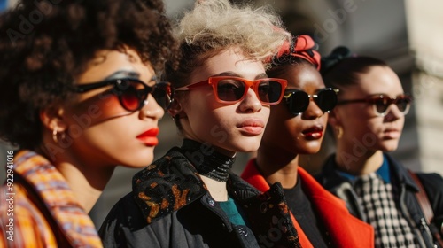 models posing for the camera with urban clothing on the street