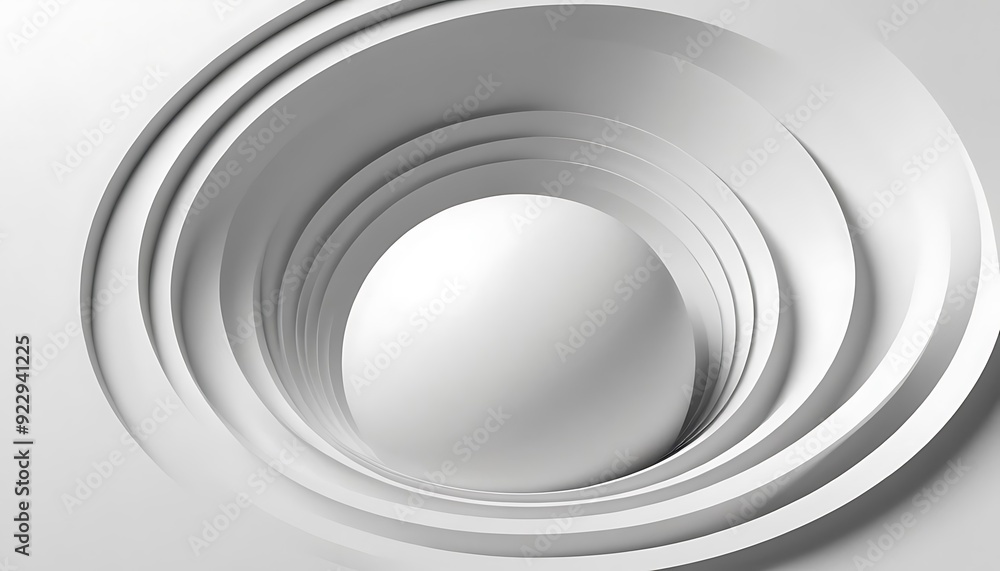 Obraz premium Abstract White Circular Background. Abstract background. 3d illustration2