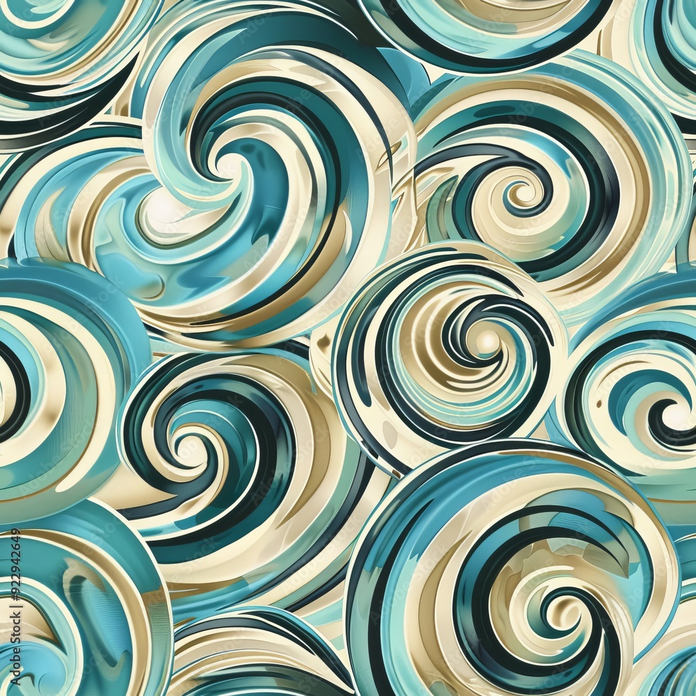 Seamless pattern of swirling lines with a painterly effect Seamless pattern of swirling lines with a painterly effect