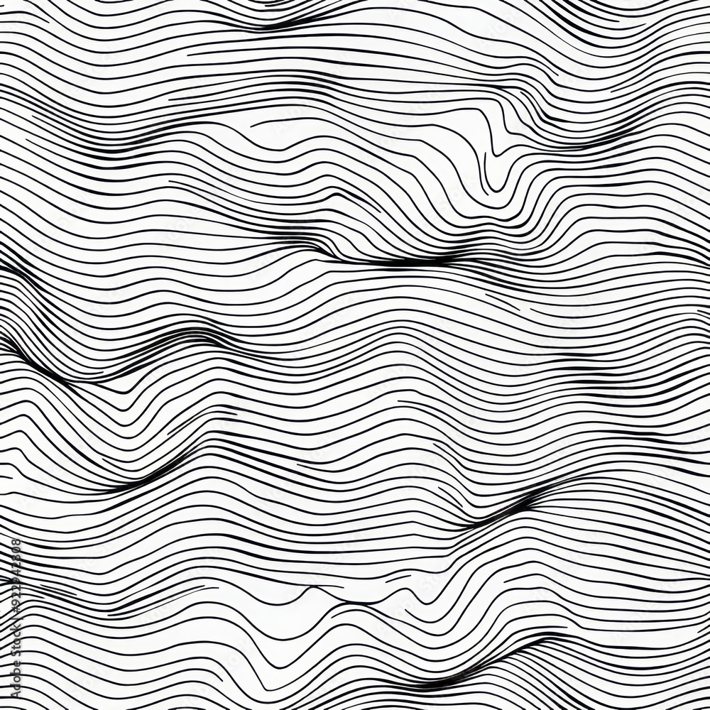 Seamless pattern of undulating lines like a gentle breeze Seamless pattern of undulating lines like a gentle breeze