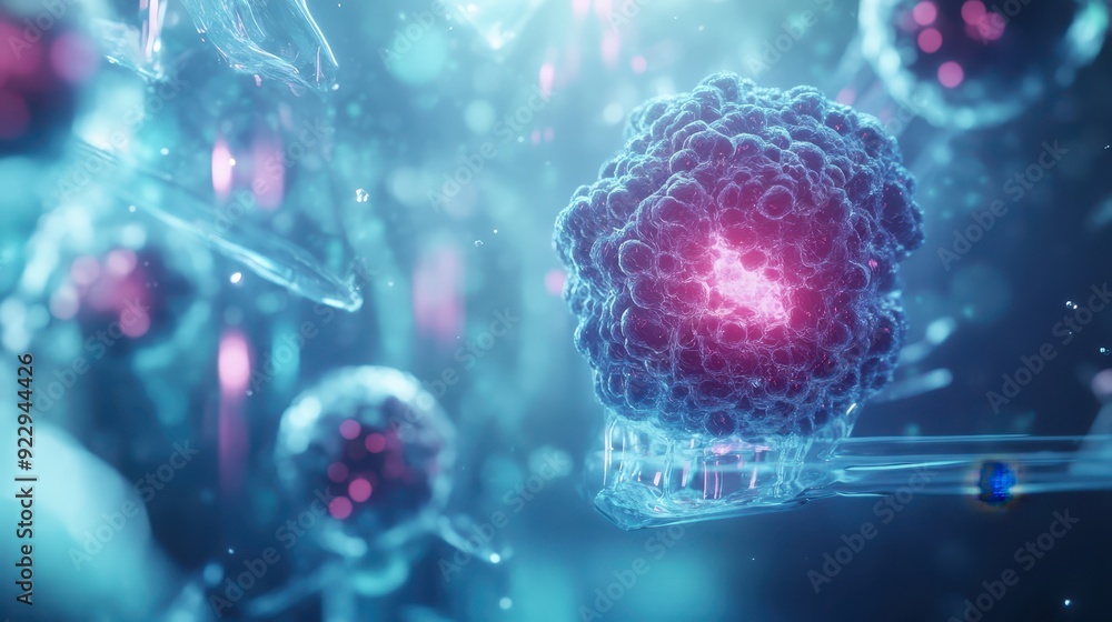 Scene of a digital twin being created from stem cells in a virtual environment, showcasing cloning in the digital age, digital cloning, stem cell twin, virtual biotech Scene of a digital twin being created from stem cells in a virtual environment, showcasing cloning in the digital age, digital cloning, stem cell twin, virtual biotech